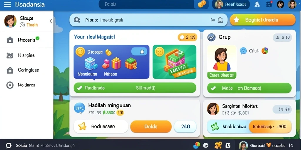 Fitur chat untuk berinteraksi dengan sesama pemain.